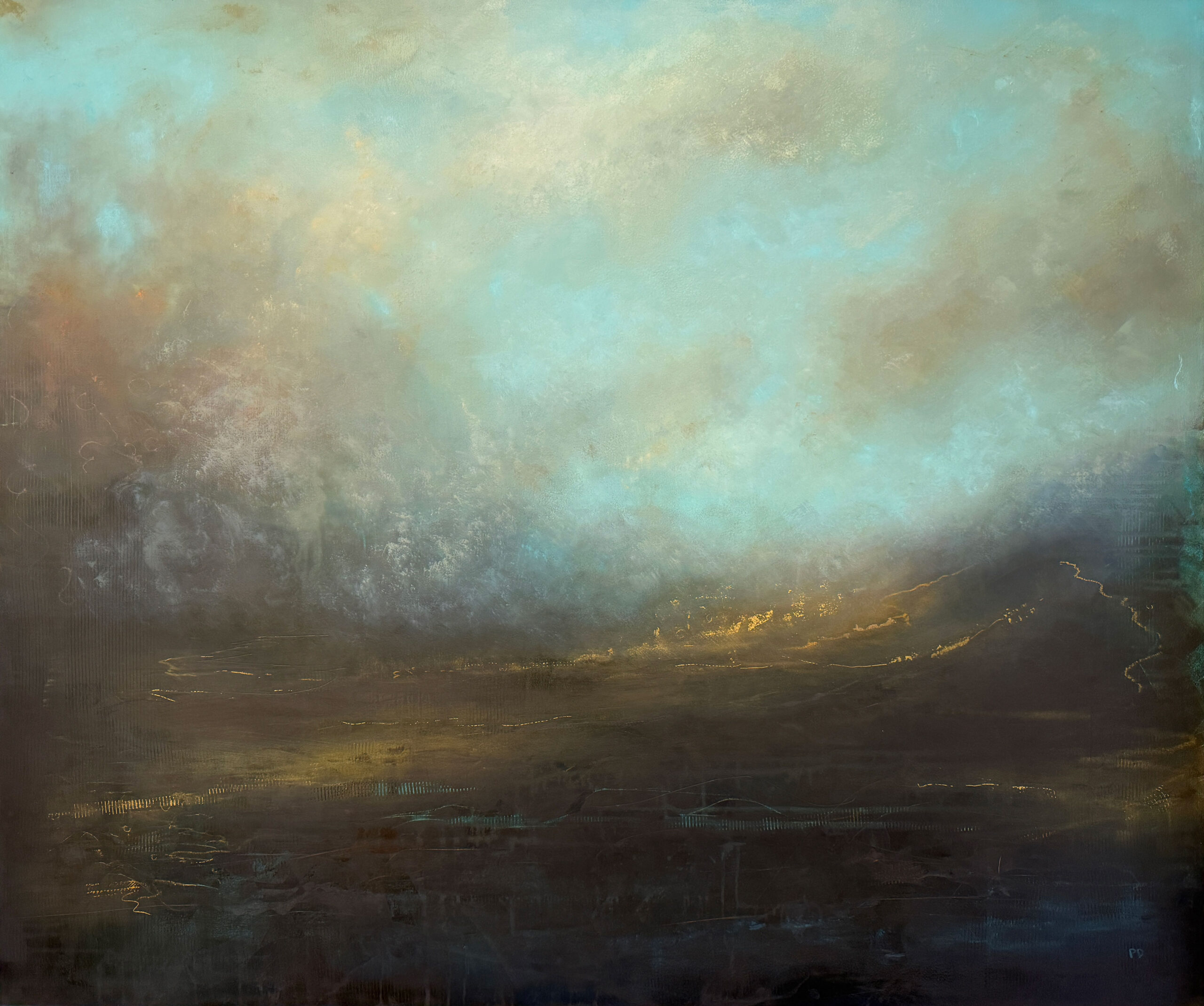 Paula Dunn-Atmospheric landscapes using oils and cold wax